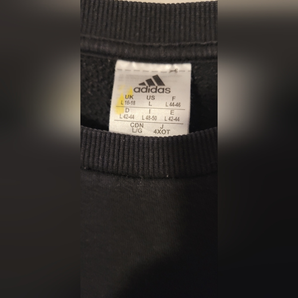 Adidas Men's Or Womens Lg Black Sweatshirt - Picture 3 of 3